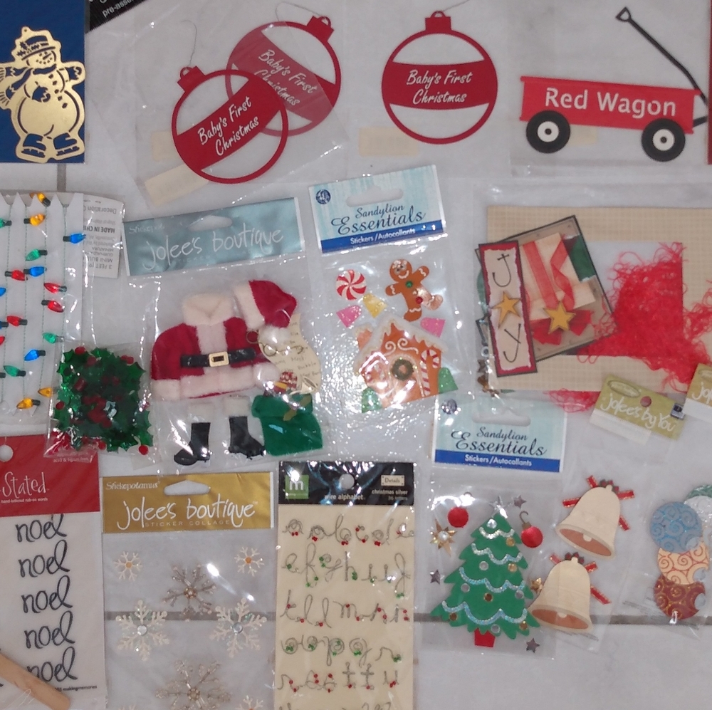 Bundle of Christmas ⛄🎄 embellishments Sticker Scrapbook